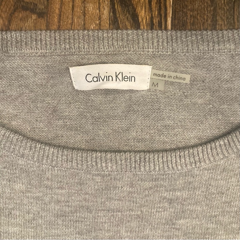 Grey knit Sweater Dress 3/4 sleeves - Picture 2 of 4